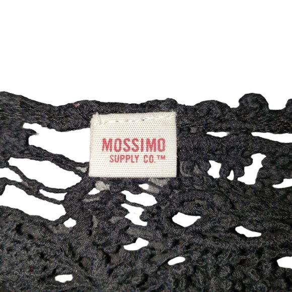 CT332 Mossimo Black Applique Lace Open Cardigan S - Picture 4 of 5